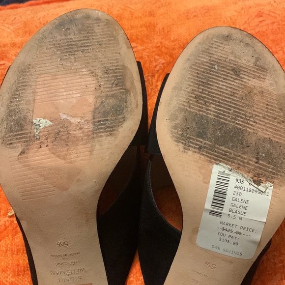 Stuart Weizman black heals worn once in box - Picture 6 of 14
